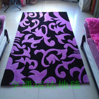 特价手工加厚腈纶地毯地垫客厅茶几床前简约地毯紫色地毯包邮可定