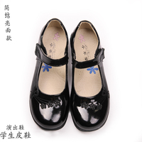 韩版亮面小童中童大童大码鞋女童黑色皮鞋学生标准鞋舞蹈鞋制服鞋