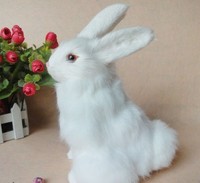 仿真兔子模型小白兔子公仔儿童毛绒玩具摄影道具超可爱兔礼物