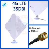 4G 35dBi 华为网卡路由天线SMA公头 双接口 4G LTE  B593