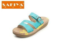 Safiya/索菲亚 专柜正品代购女凉拖鞋平跟坡跟凉鞋女SF32S53901