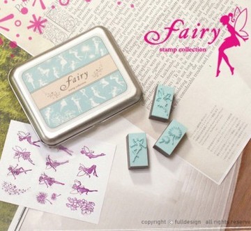 韩国DIY铁盒印章-小仙女[附贴纸]fairy*12枚