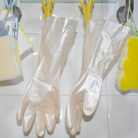 悠悠然 日本进口 内植绒手套粉 刷碗手套 厨房用手套 加绒手套