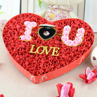 爱的表白创意心动礼物浪漫精致爱心型玫瑰花手工皂礼盒包邮