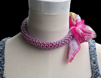 原创多用串珠围巾项链（紫）