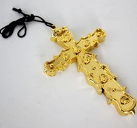 圣诞节表演 金银十字架项链cos化妆舞会神父装扮基督教徒道具用品