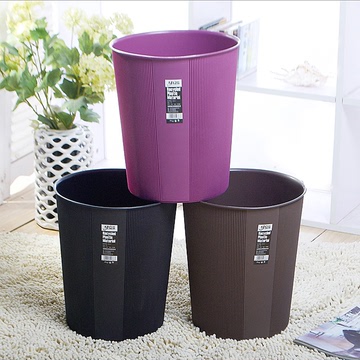特价时尚创意家用塑料无盖垃圾桶 办公垃圾筒 厨房卫生桶 正品
