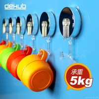 DeHUB吸盘创意 厨房浴室防水强吸力无痕防水衣架壁挂门后承重挂钩
