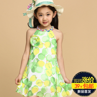 2015新款韩版童装女童连衣裙雪纺甜美吊带公主裙夏季儿童礼服裙子