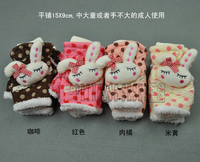 韩版保暖时尚可爱卡通兔子手套 毛绒儿童手套 半指手套