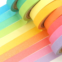 韩国清新可爱糖果色纸质手撕彩色胶带DIY装饰贴纸套装小号10色装