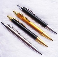 新款按动款圆珠笔 商务金属礼品笔 可换签字笔芯 自动油性原子笔