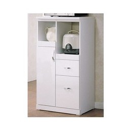 简约新款双门2个白色简约现代餐柜碗柜厨房储物柜微波炉柜可定制
