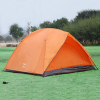 盛源户外正品帐篷3-4人双层防风防雨野营露营户外帐篷终身保修