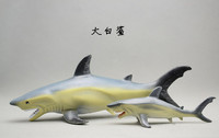 正品散货 仿真实心海洋动物塑胶玩具模型 大白鲨 -鲨鱼 收藏最佳