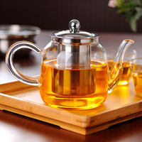 左茗右器玻璃茶壶850ML 可过滤花茶壶 泡茶壶可加热玻璃花草茶具