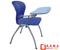 简易单人课桌椅带写字板学习桌辅导专用培训椅子单人会议椅开会椅