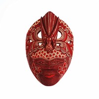 限量特价进口手工实木雕刻彩绘面具脸谱挂件壁挂创意东南亚家居品