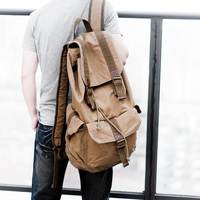 麦子男包中性女包旅行包书包休闲背包大容量帆布包双肩包学生潮流