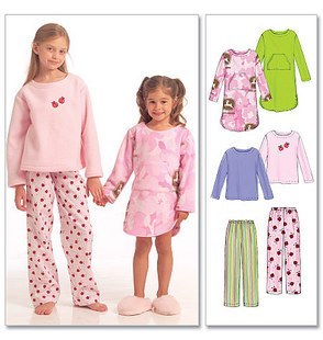 013-06服装纸样童装纸样女童睡衣套装家居服纸样做衣服的纸板纸样