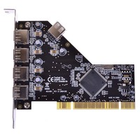 正品魔羯MOGE MC1011 PCI转USB2.0卡 PCI4口USB2.0扩展卡电流保护