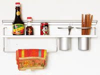 太空铝厨房挂件厨房挂架厨房调味架筷筒架厨房用具新蕾20512全套