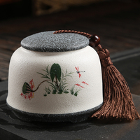 雪花釉 茶叶罐陶瓷 储物罐 陶瓷罐 铁观音存茶罐 真空药材存储罐
