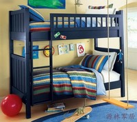 美式田园特价松木组合床家具儿童床子母床高低床 上下床双层床