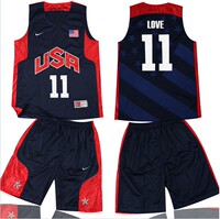 美国队篮球服套装 USA梦十队 11号乐福/13号保罗/10号科比 训练服