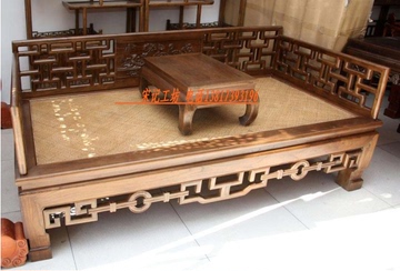 厂家直销中式古典实木家具、中式罗汉床、中式鸦片床、两件套