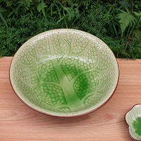 特价新款日式8寸瓷碗餐具厨房冰裂釉纯色花卉1个汤碗8 高脚树纹碗