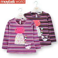 麦比的世界 2015秋装新款秋季童装 女童长袖T恤 儿童纯棉打底衫