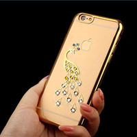 苹果6s手机壳女透明软水钻iphone6plus保护套5s硅胶新款奢华六外