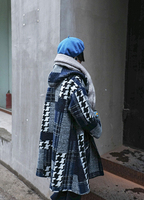 moya susu 2015独立设计款 连帽女巫大衣 重磅厚度质感羊毛外套