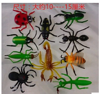 环保无毒塑胶10款昆虫模型玩具蚂蚁蝎子蜜蜂蜘蛛七星瓢虫儿童礼品