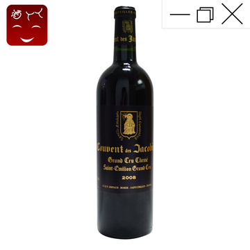 法国圣爱美隆产区进口品牌雅阁宾修道院2008 干红葡萄酒列级庄