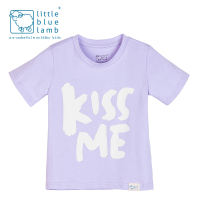 小蓝羊儿童短袖 “KISS ME”公益衫 夏季宝宝纯棉短袖 男女童T恤