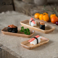 日韩式创意铁杉小号日式木质寿司盘长方形实木点心盘碟子托盘餐盘