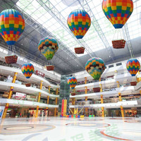 夏季美陈大型商场中庭吊饰 开业场景布置道具  落地热气球装饰