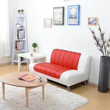 简约现代迷你沙发双人皮艺小沙发时尚卧室沙发创意公寓客厅小沙发