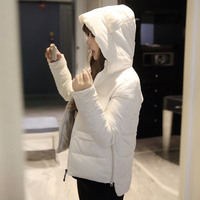 2015冬装新款连帽外套女韩版中学生加厚兔耳朵小棉衣短款棉服棉袄