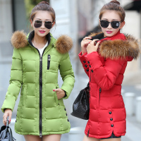冬装新款羽绒棉服女中长款韩版修身显瘦大码防寒保暖加厚棉袄外套