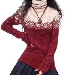 阿卡同款秋冬季高领毛衣女套头长袖双层加厚纯羊绒衫针织打底衫