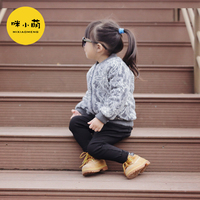 儿童童装2015冬季新款女童韩版花纹棉服外套 男童夹棉立领棒球服