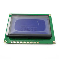 蓝屏 LCD12864显示屏 带中文字库 带背光12864-5V S 串口并口通用
