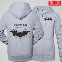 坠星蝙蝠侠复仇者联盟修身款加绒开衫男士卫衣潮流印花周边游戏服