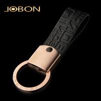 jobon中邦钥匙扣汽车钥匙扣男腰挂高档真皮不锈钢情侣钥匙链挂件