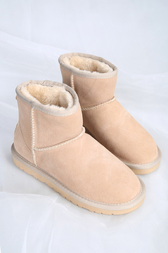 2015冬季新品牛皮糖果色厚底女54短筒雪地靴棉靴毛毛靴短靴子包邮