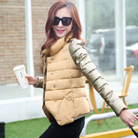 2015冬季韩版新款羽绒棉服胖MM大码小款PU皮短款棉衣女士拼接外套