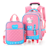小学生拉杆书包1-3-5年级女生可拉可背双肩包儿童减负拖拉行李箱